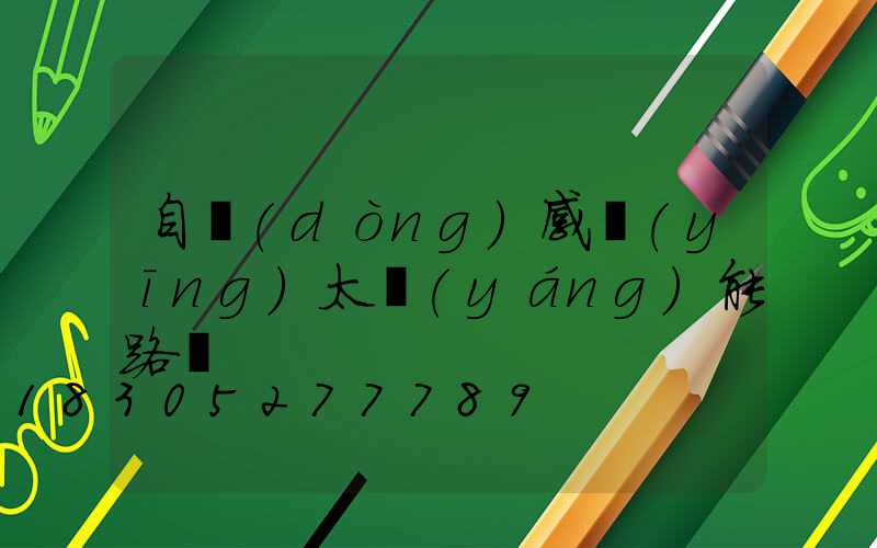自動(dòng)感應(yīng)太陽(yáng)能路燈