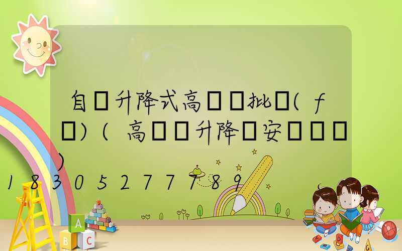 自動升降式高桿燈批發(fā)(高桿燈升降機安裝視頻)
