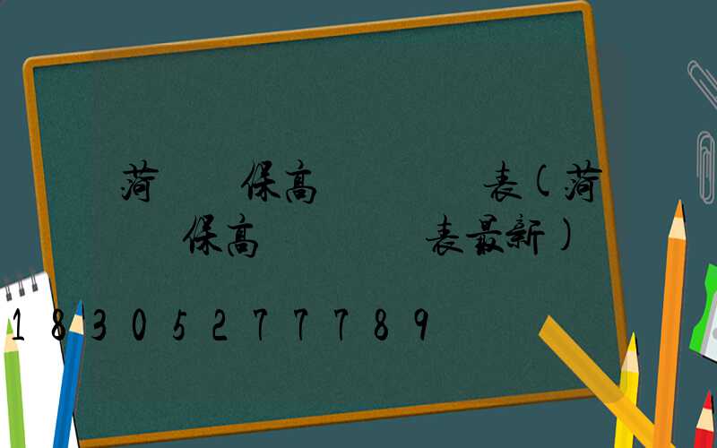 菏澤環保高桿燈報價表(菏澤環保高桿燈報價表最新)
