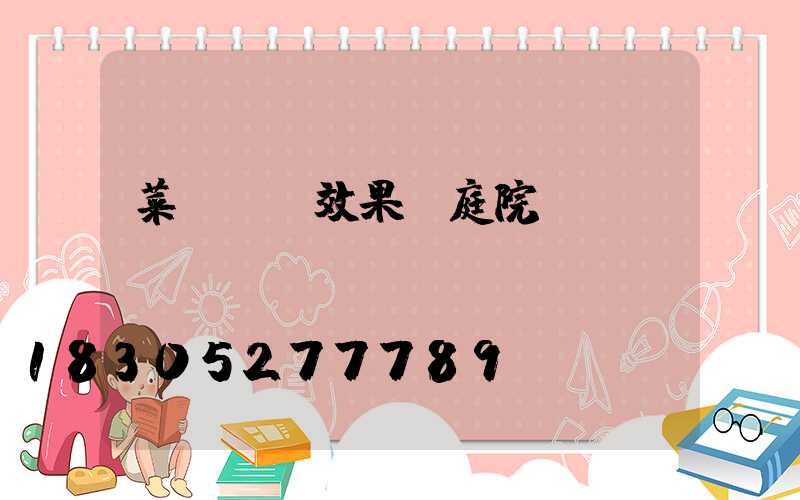 菜園設計效果圖庭院