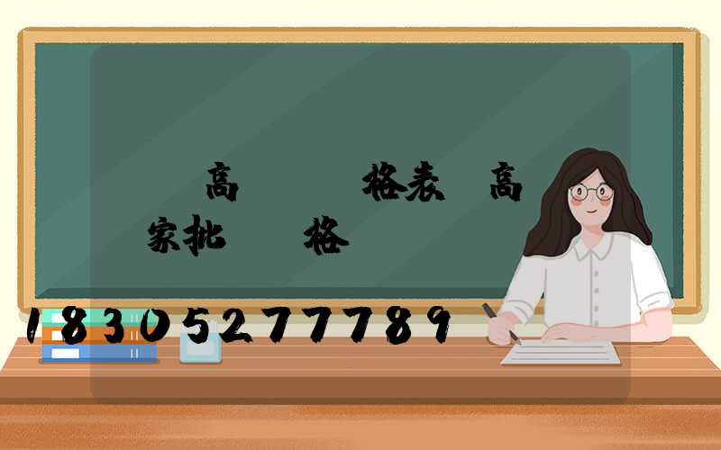 資陽高桿燈價格表(高桿燈廠家批發價格)