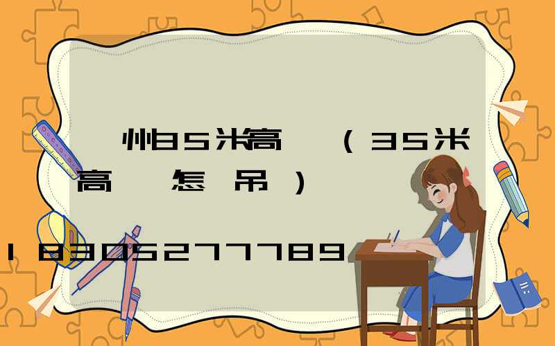 鄂州35米高桿燈(35米高桿燈怎樣吊裝)