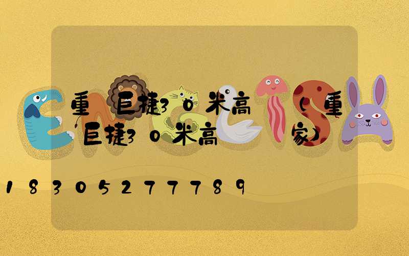 重慶巨捷30米高桿燈(重慶巨捷30米高桿燈廠家)