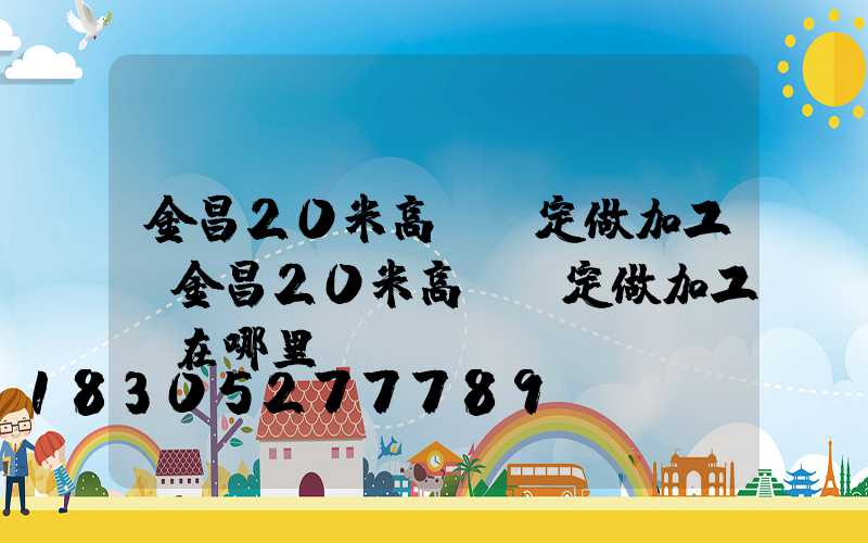 金昌20米高桿燈定做加工(金昌20米高桿燈定做加工廠在哪里)