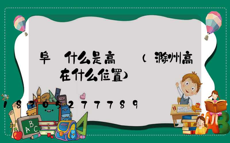 阜陽什么是高桿燈(滁州高桿燈在什么位置)