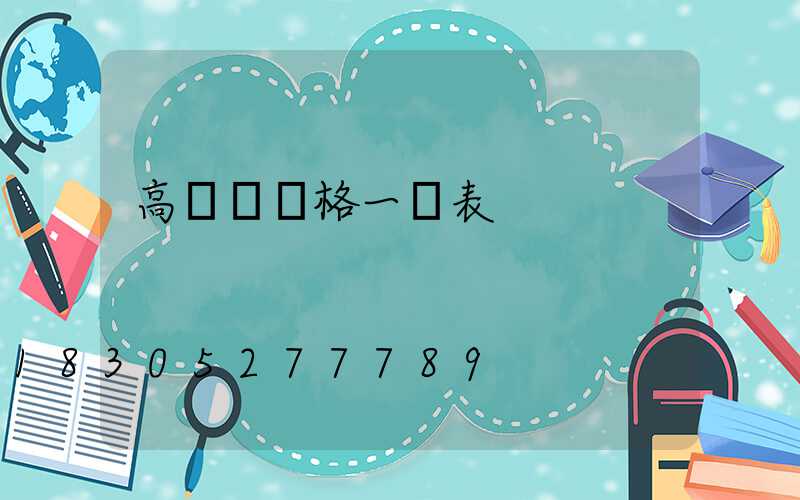 高桿燈價格一覽表